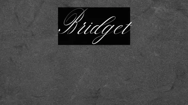 Bridget Font examples