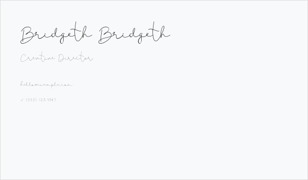 Bridgeth Bridgeth Business Card