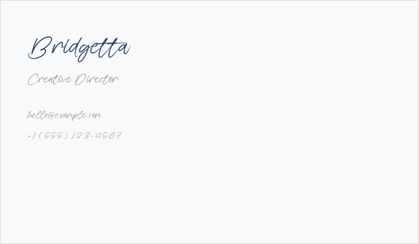 Bridgetta Business Card