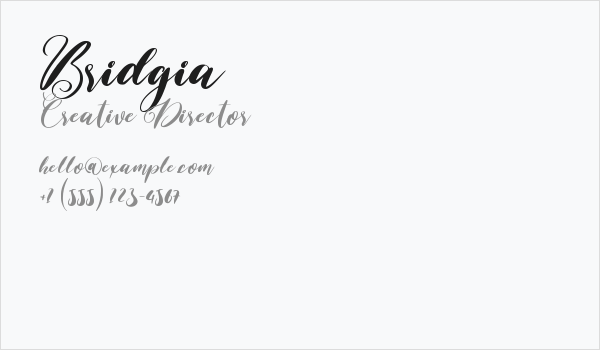 Bridgia Business Card