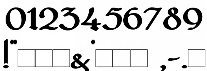 Bridgnorth Bold Font OTHER CHARS