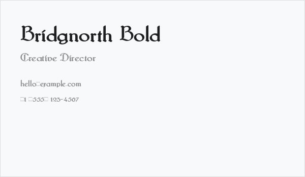 Bridgnorth Bold Business Card