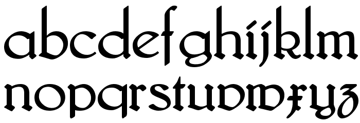 Bridgnorth Regular Font LOWERCASE