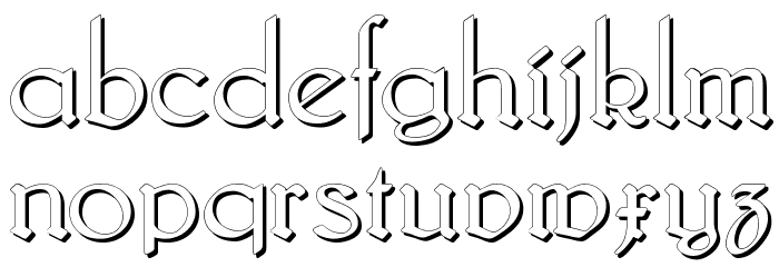 Bridgnorth-Shadow Font LOWERCASE