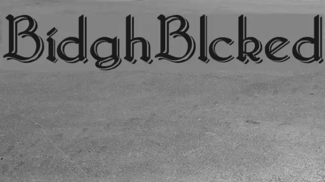 Bridgnorth_Blocked Font examples