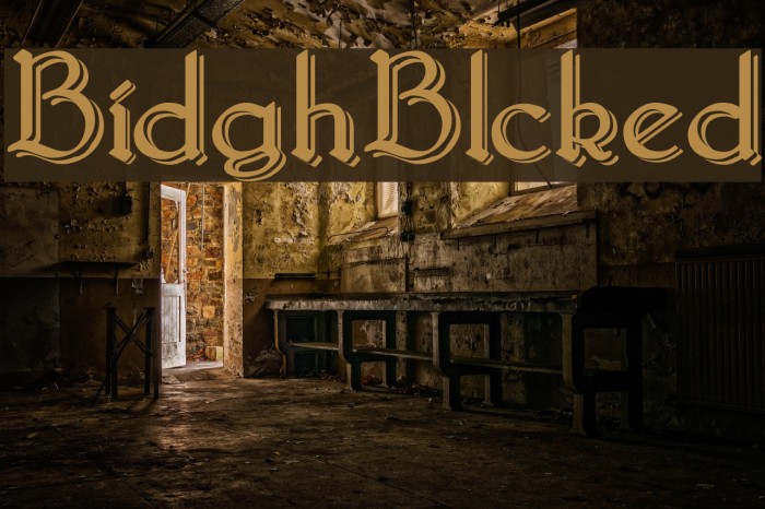 Bridgnorth_Blocked Font examples