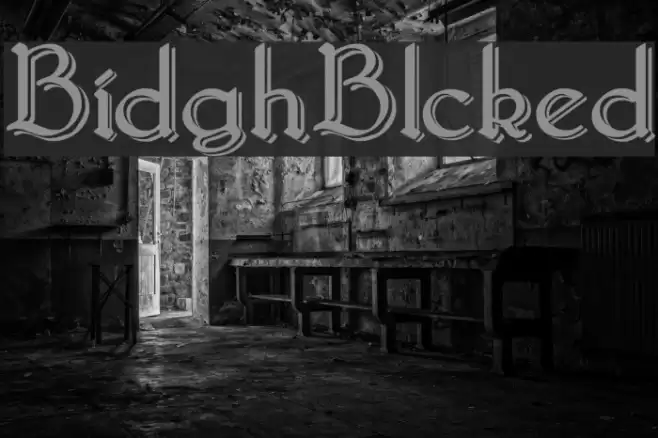 Bridgnorth_Blocked Font examples