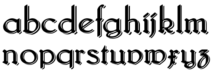 Bridgnorth_Blocked Font LOWERCASE