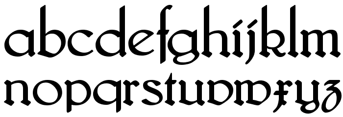 Bridgnorth Font LOWERCASE
