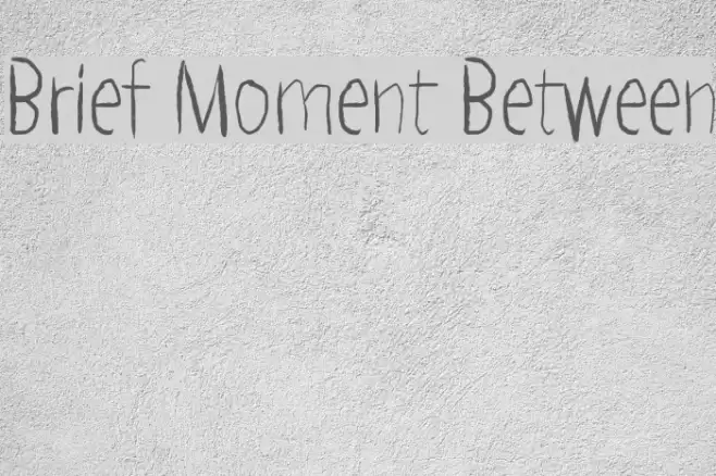 Brief Moment Between Font examples