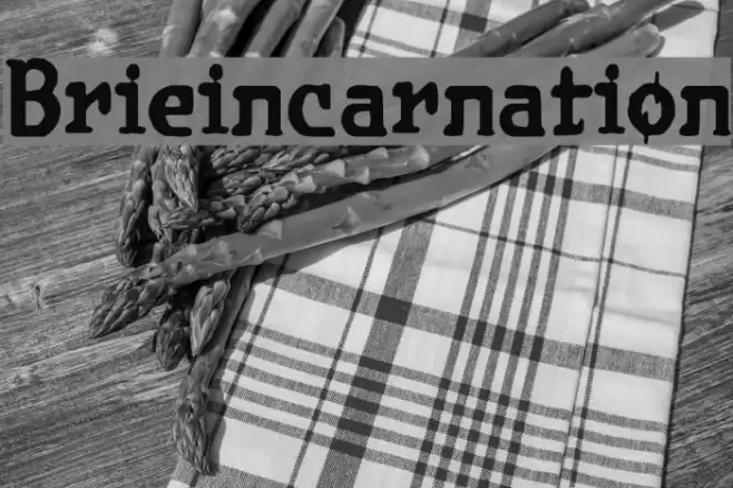 Brieincarnation Font examples