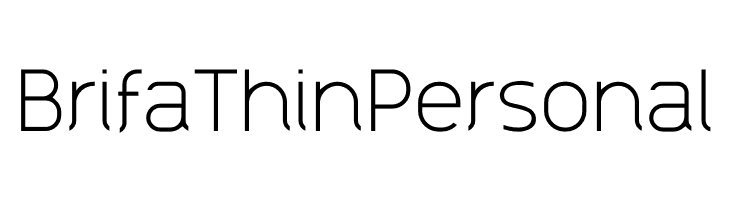 Brifa Thin Personal  Frei Schriftart Herunterladen