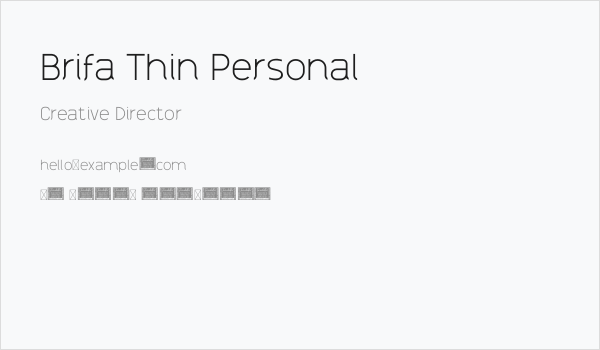 Brifa Thin Personal Business Card