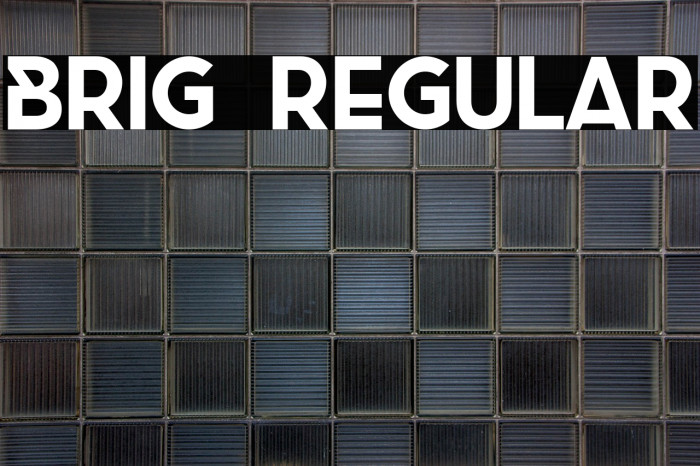 Brig Regular Font examples