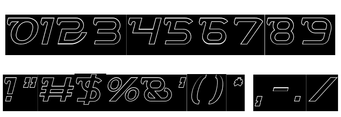 Brigade Army-Hollow-Inverse Font OTHER CHARS