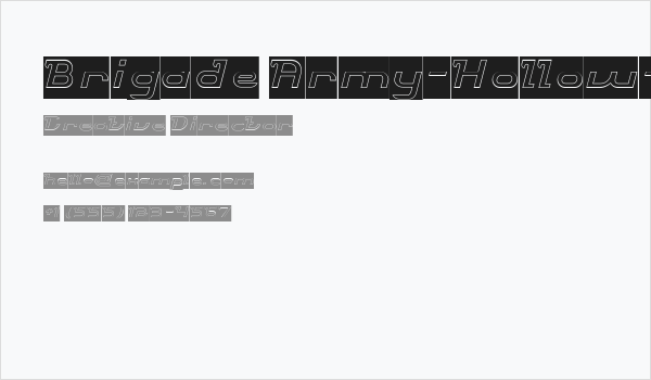 Brigade Army-Hollow-Inverse Business Card