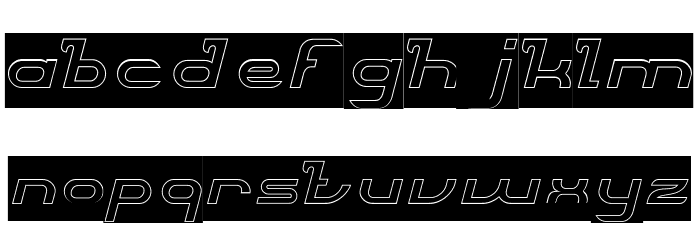 Brigade Army-Hollow-Inverse Font LOWERCASE