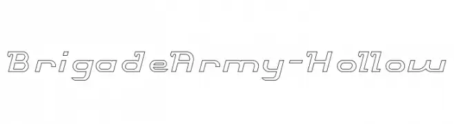 Brigade Army-Hollow  Frei Schriftart Herunterladen