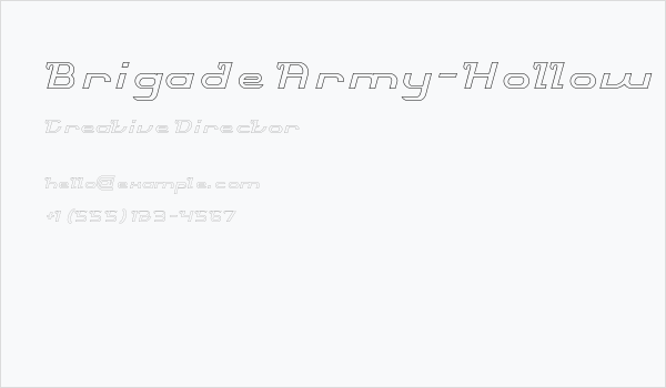 Brigade Army-Hollow Business Card