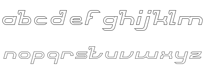 Brigade Army-Hollow Font LOWERCASE