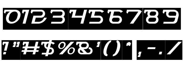 Brigade Army-Inverse Font OTHER CHARS