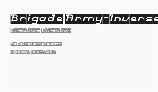 Brigade Army-Inverse Business Card