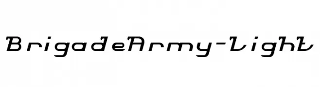 Brigade Army-Light  Frei Schriftart Herunterladen