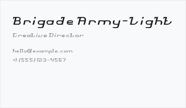 Brigade Army-Light Business Card