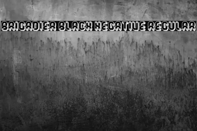 Brigadier Black Negative Regular Caratteri examples