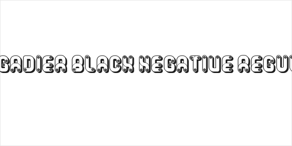 Brigadier Black Negative Regular Logo