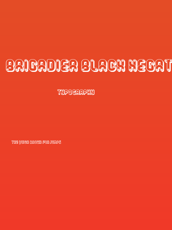 Brigadier Black Negative Regular Poster