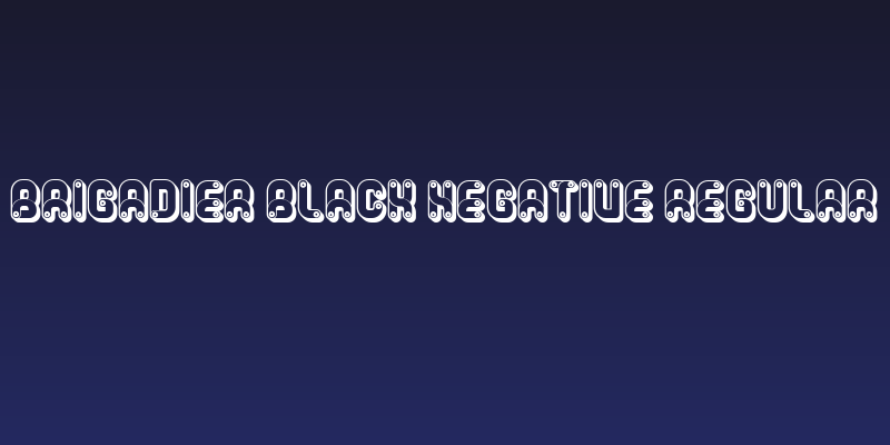 Brigadier Black Negative Regular Social Header