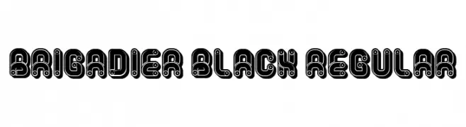 Brigadier Black Regular  नि: शुल्क फ़ॉन्ट्स डाउनलोड