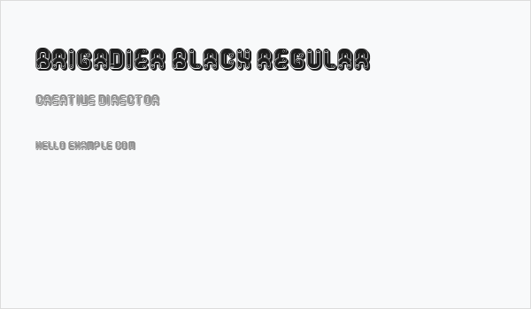 Brigadier Black Regular Business Card