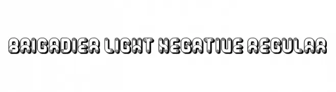 Brigadier Light Negative Regular  नि: शुल्क फ़ॉन्ट्स डाउनलोड
