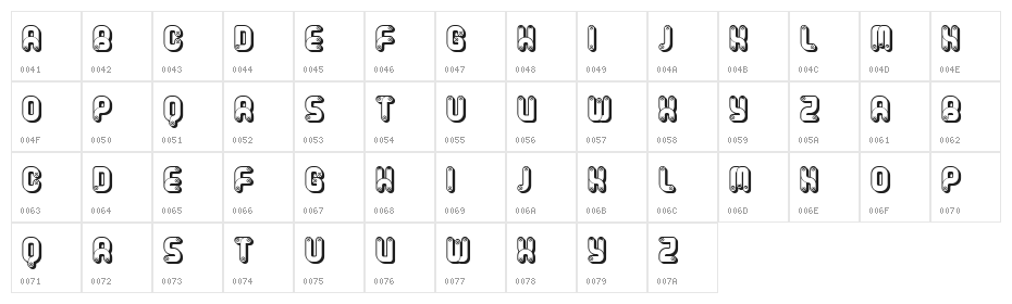 Brigadier Light Negative Regular Character Map