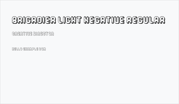 Brigadier Light Negative Regular Business Card