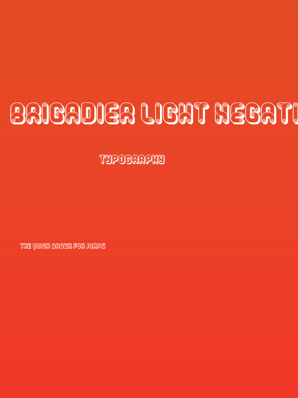 Brigadier Light Negative Regular Poster