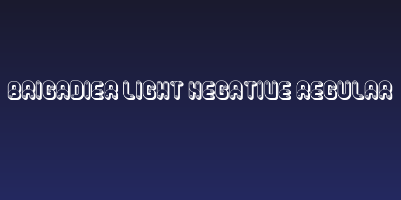Brigadier Light Negative Regular Social Header