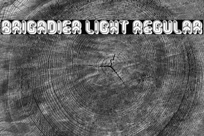 Brigadier Light Regular 字体 examples