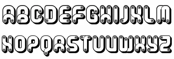 Brigadier Negative Regular Font Alte caractere