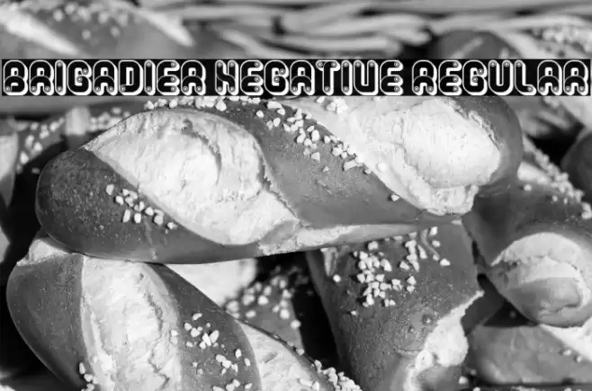 Brigadier Negative Regular Font examples