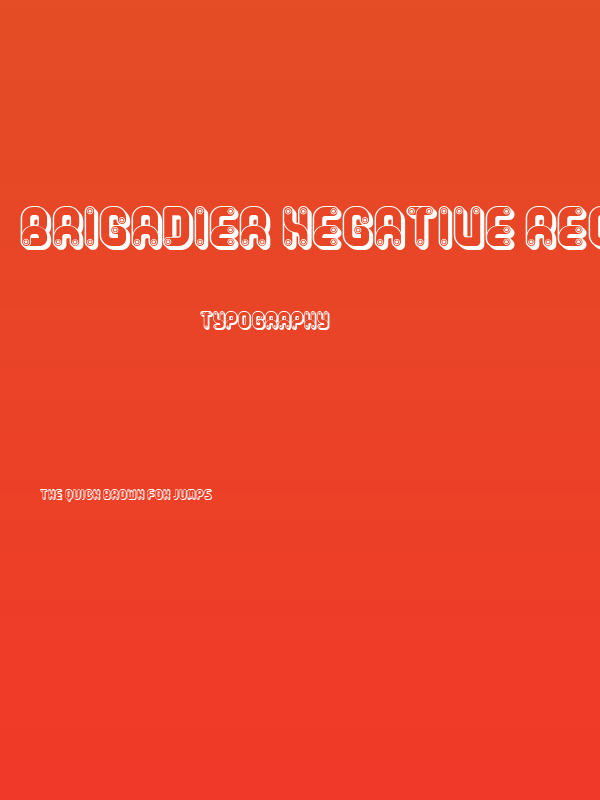 Brigadier Negative Regular Poster