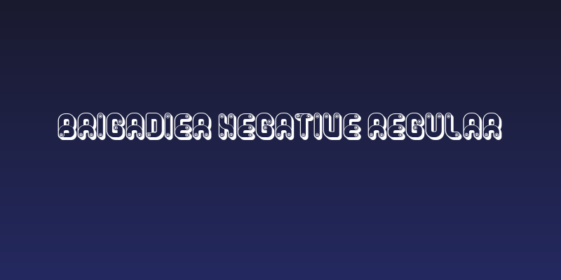 Brigadier Negative Regular Social Header