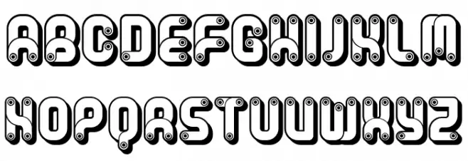 Brigadier Negative Regular Font Litere mici