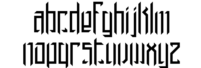 Brigadoom BRK Font LOWERCASE