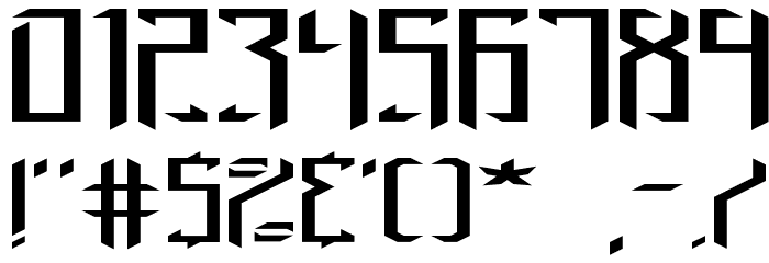 Brigadoom Wide BRK Font OTHER CHARS