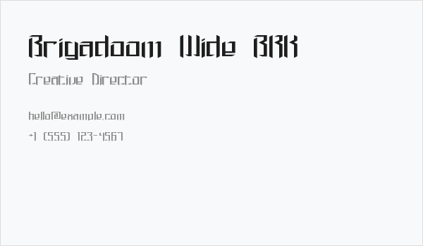 Brigadoom Wide BRK Business Card