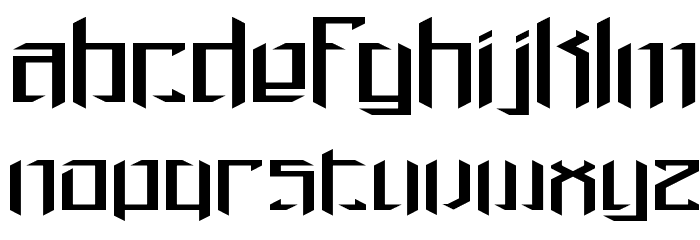 Brigadoom Wide BRK Font LOWERCASE