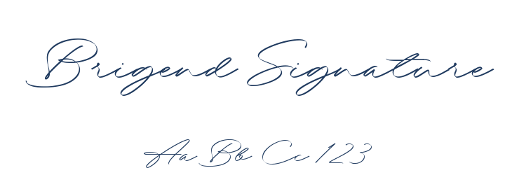 Brigend Signature Font Preview